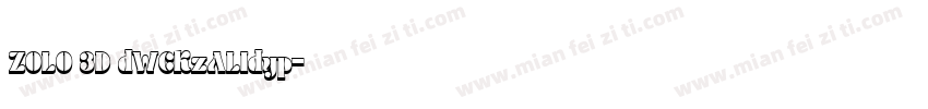 ZOLO 3D dWCKzALIdyp字体转换